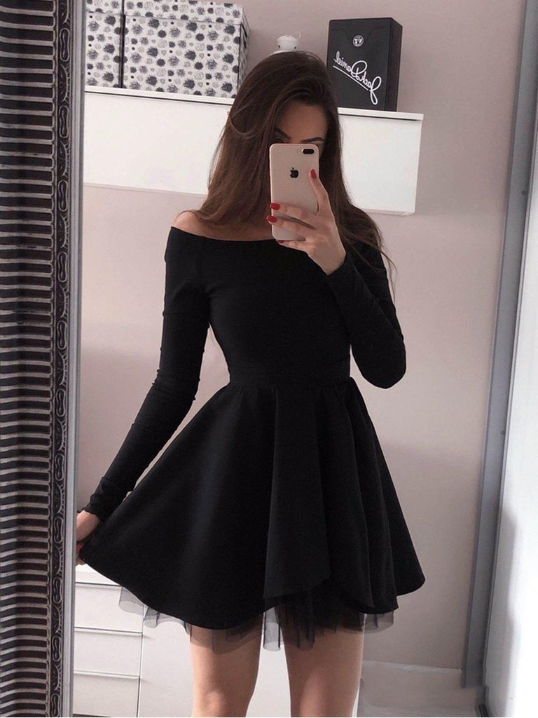 black long sleeve dress